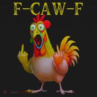 F Caw F Funny Chicken Middle Finger Clucking Rooster Meme USA-Made Doggie Bandana thumb 2