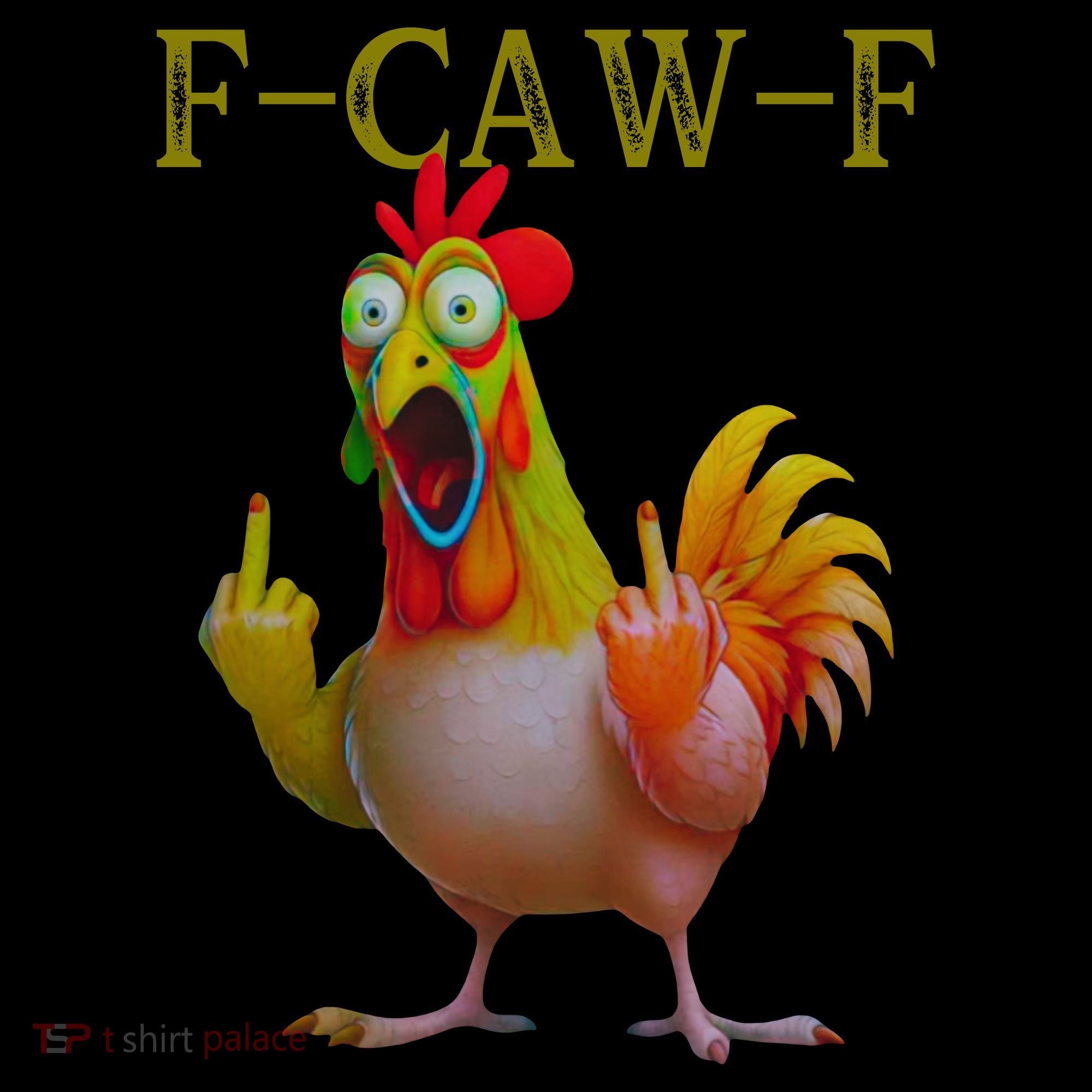 F Caw F Funny Chicken Middle Finger Clucking Rooster Meme Coffee Mug