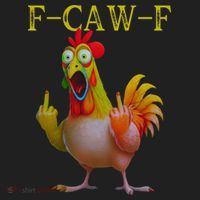 F Caw F Funny Chicken Middle Finger Clucking Rooster Meme Golf Towel thumb 3