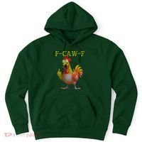 F Caw F Funny Chicken Middle Finger Clucking Rooster Meme Hoodie thumb 0