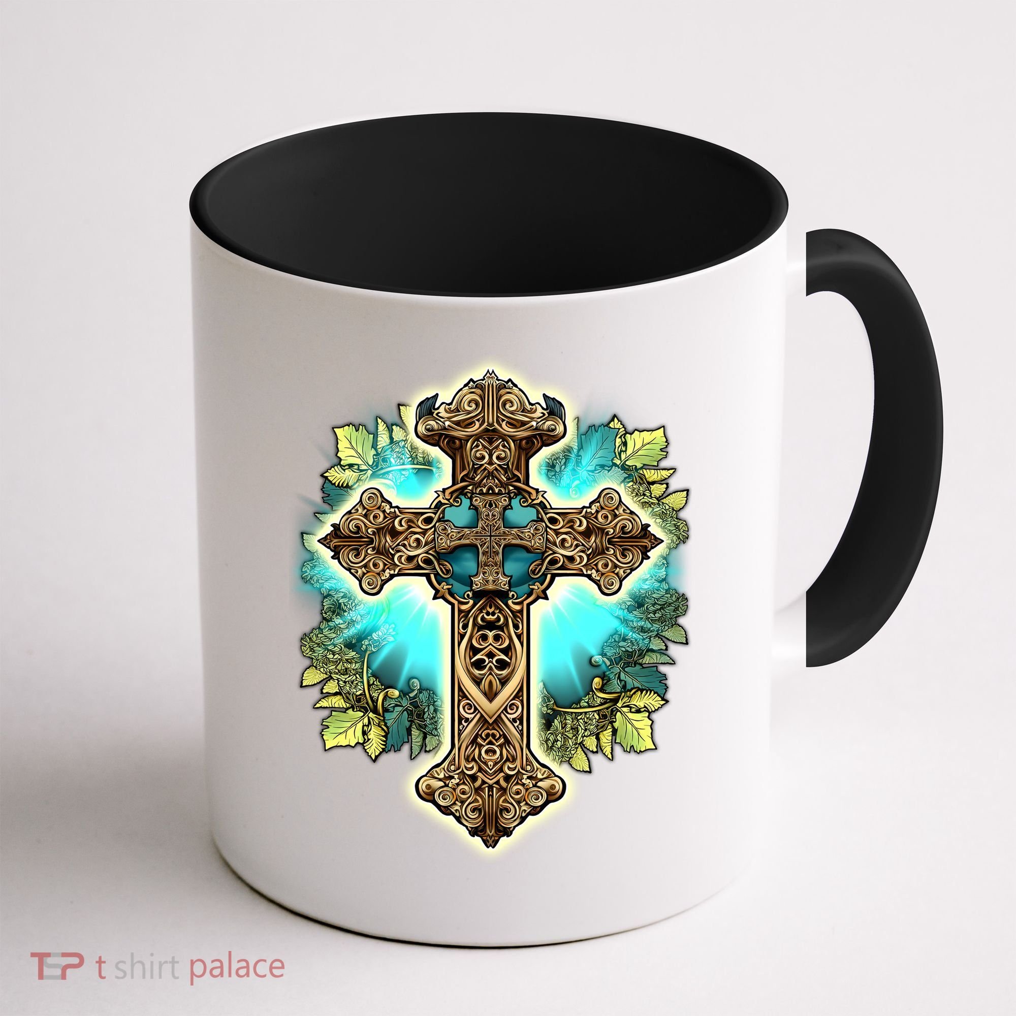 Filigree Cross Coffee Mug