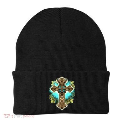 Filigree Cross Beanie