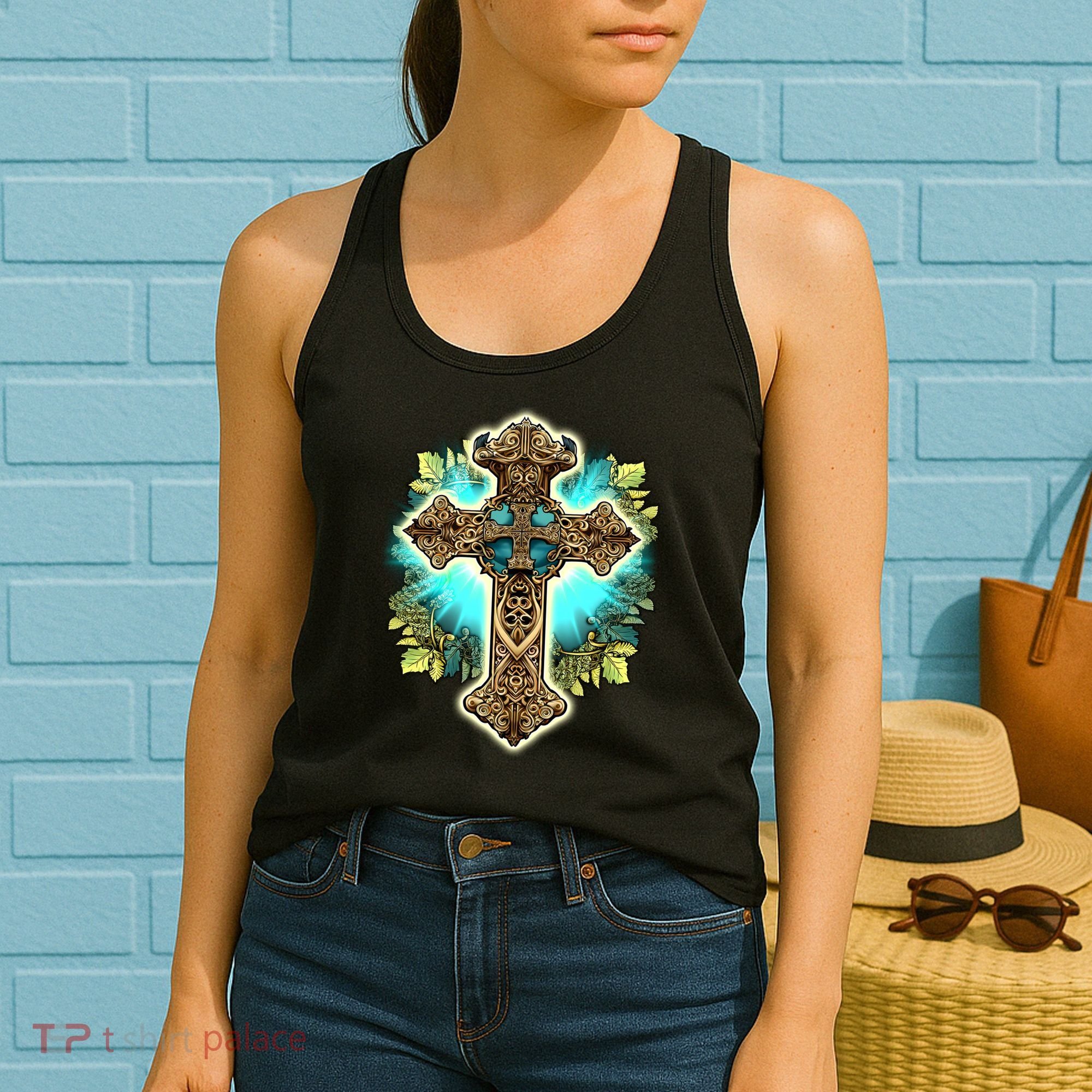 Filigree Cross Women's Tank Top