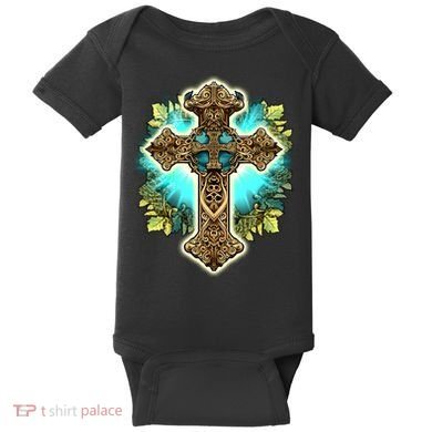 Filigree Cross Baby Bodysuit