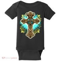 Filigree Cross Baby Bodysuit thumb 0