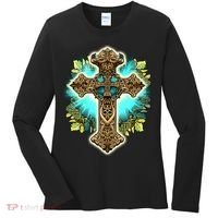 Filigree Cross Women's Long Sleeve Shirt thumb 0