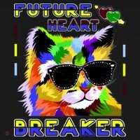 Funny Cat Future Heart Breaker Doggie Tank thumb 4