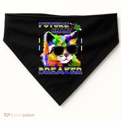 Funny Cat Future Heart Breaker USA-Made Doggie Bandana
