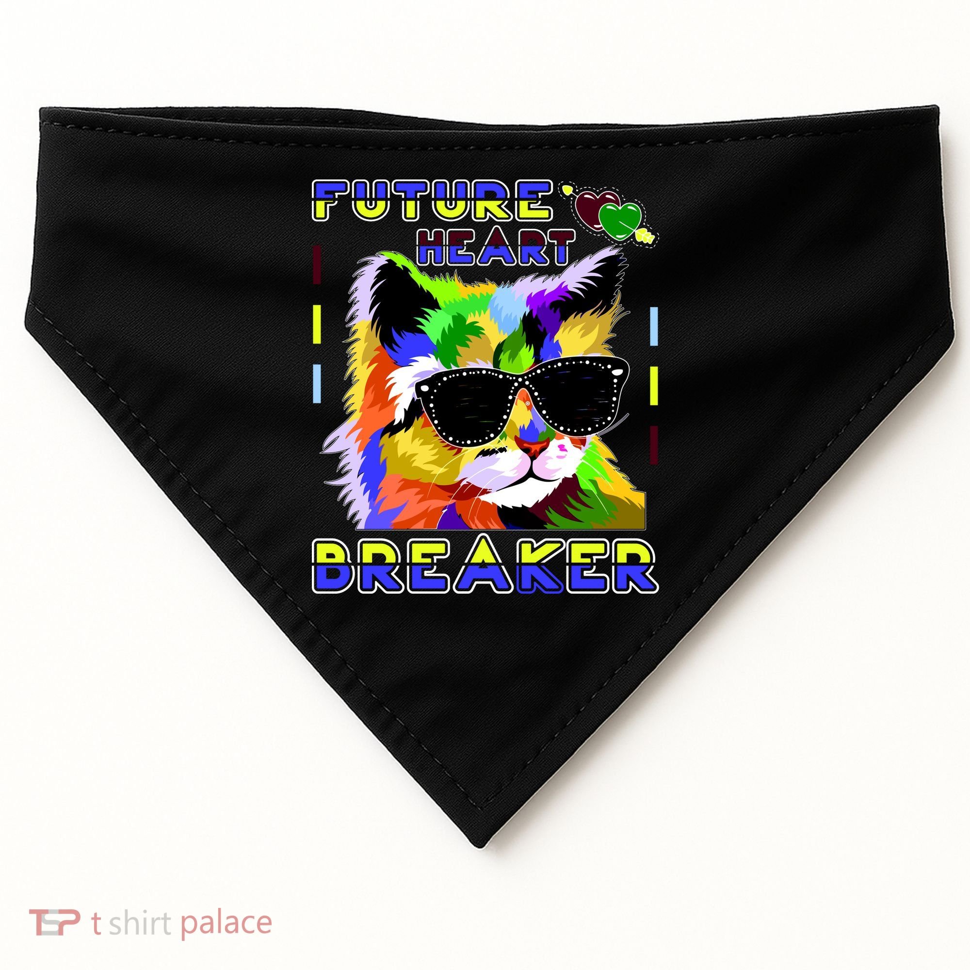 Funny Cat Future Heart Breaker USA-Made Doggie Bandana