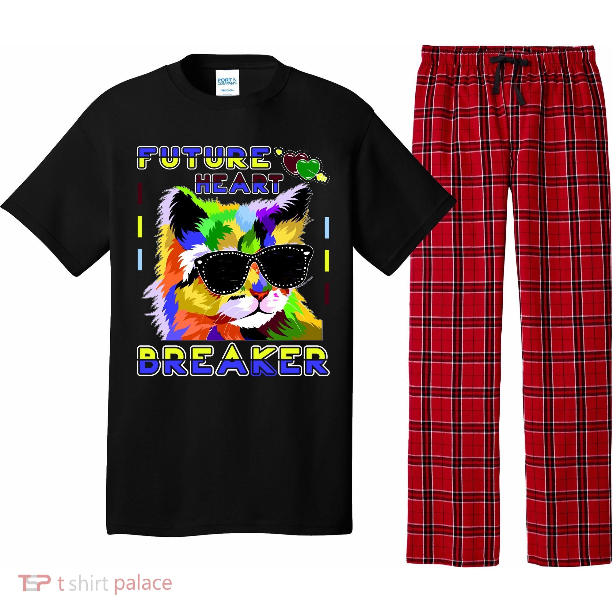 Funny Cat Future Heart Breaker Pajama Set