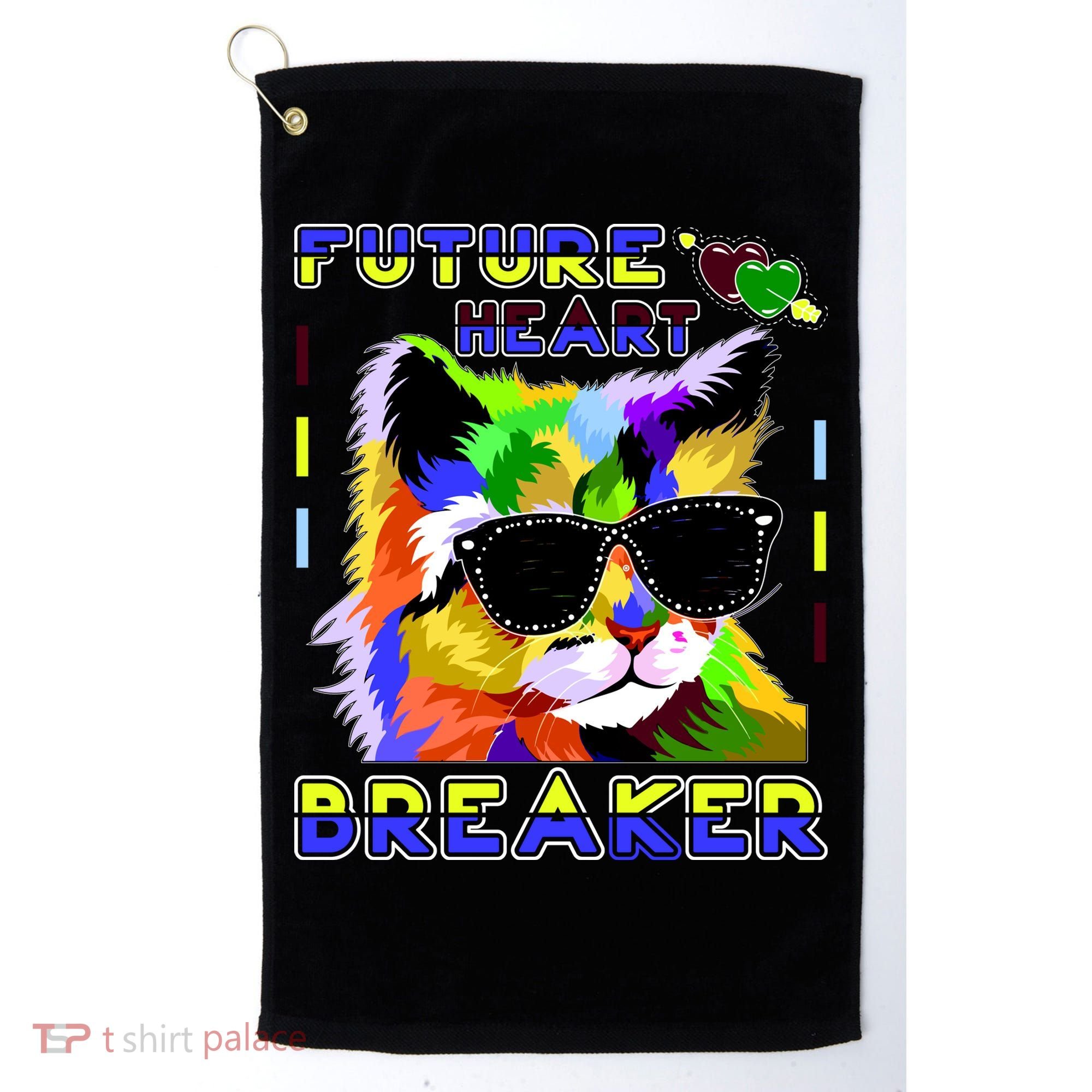 Funny Cat Future Heart Breaker Golf Towel