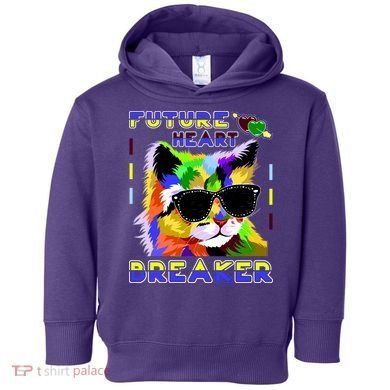 Funny Cat Future Heart Breaker Toddler Hoodie