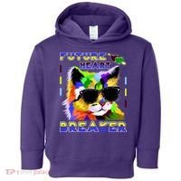 Funny Cat Future Heart Breaker Toddler Hoodie thumb 0