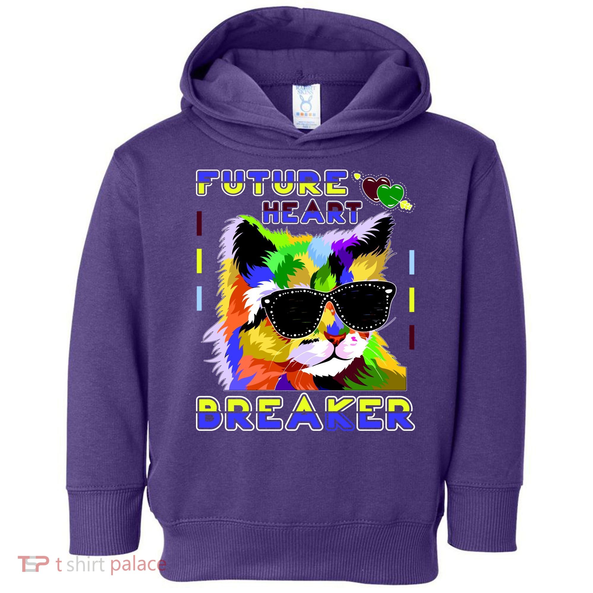 Funny Cat Future Heart Breaker Toddler Hoodie