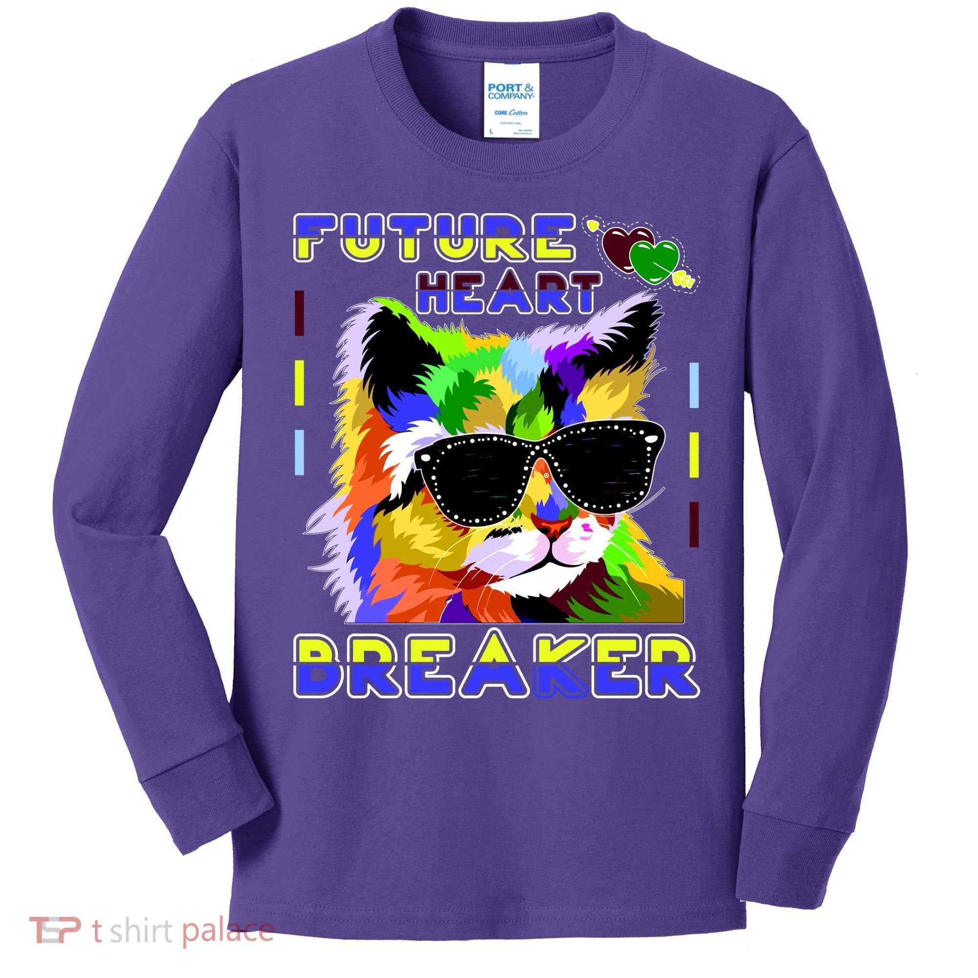Funny Cat Future Heart Breaker Kids Long Sleeve Shirt
