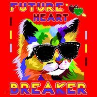 Funny Cat Future Heart Breaker Santa Hat thumb 1