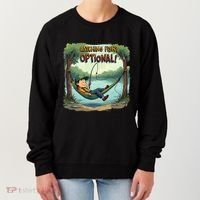 Fishing Catching Fish Optional Relaxing Required Women's Sweatshirt thumb 0