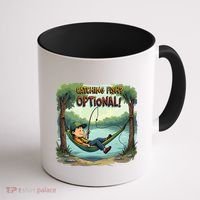 Fishing Catching Fish Optional Relaxing Required Coffee Mug thumb 1