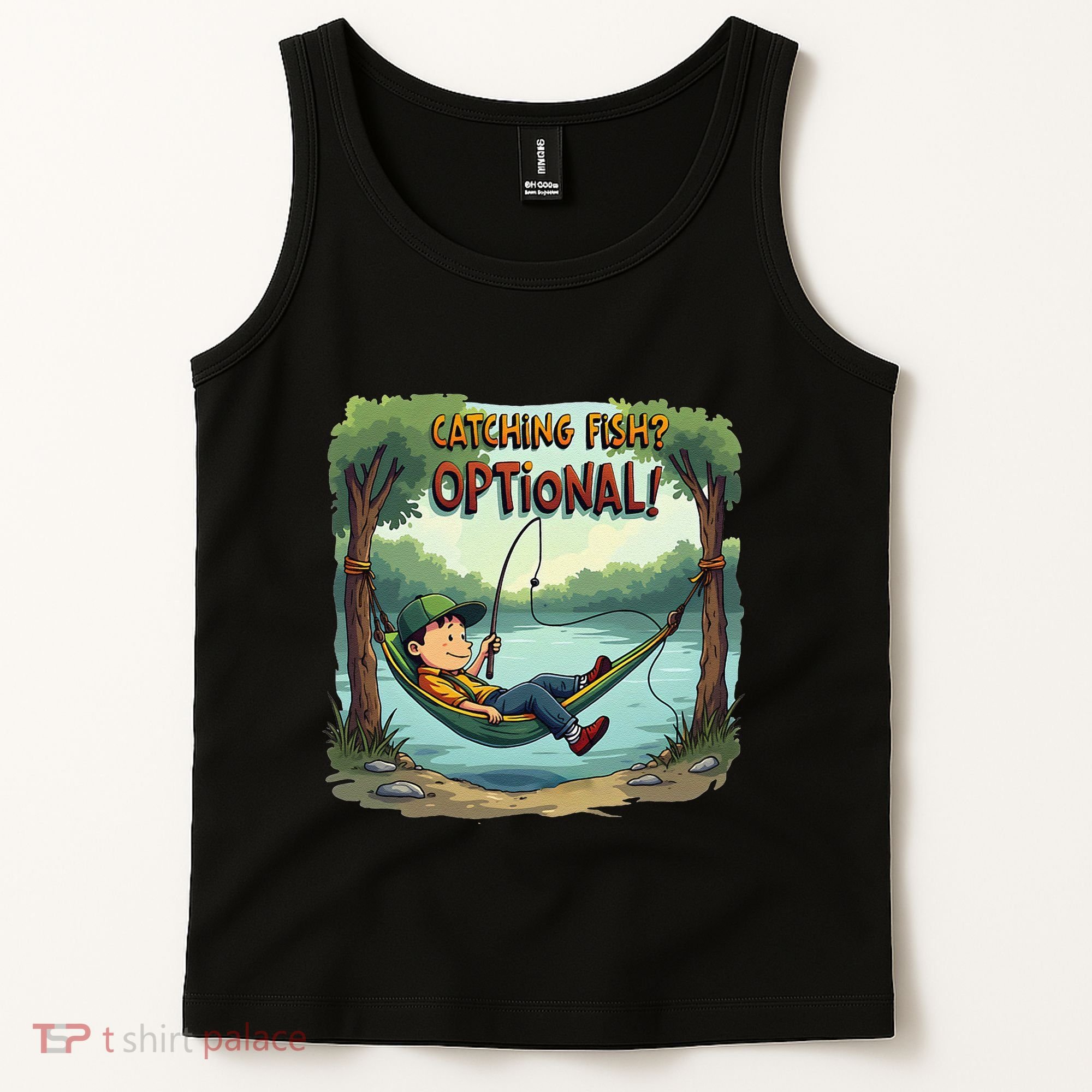 Fishing Catching Fish Optional Relaxing Required Tank Top