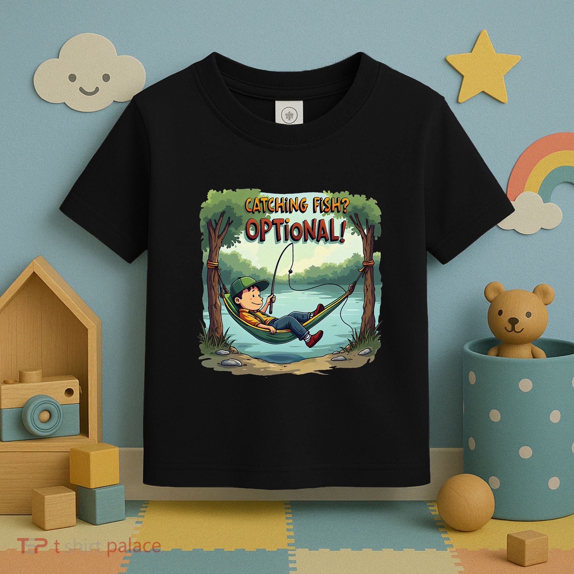 Fishing Catching Fish Optional Relaxing Required Toddler T-Shirt