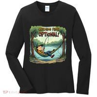 Fishing Catching Fish Optional Relaxing Required Women's Long Sleeve Shirt thumb 0