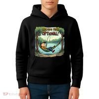 Fishing Catching Fish Optional Relaxing Required Kids Hoodie thumb 4