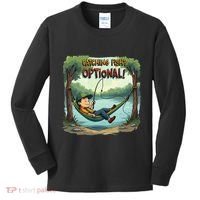 Fishing Catching Fish Optional Relaxing Required Kids Long Sleeve Shirt thumb 0