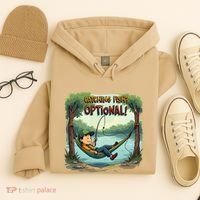 Fishing Catching Fish Optional Relaxing Required Hoodie thumb 4