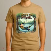 Fishing Catching Fish Optional Relaxing Required T-Shirt thumb 3