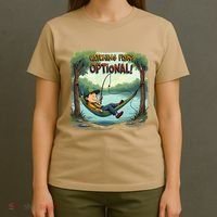 Fishing Catching Fish Optional Relaxing Required T-Shirt thumb 4