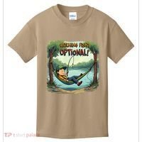 Fishing Catching Fish Optional Relaxing Required Kids T-Shirt thumb 0