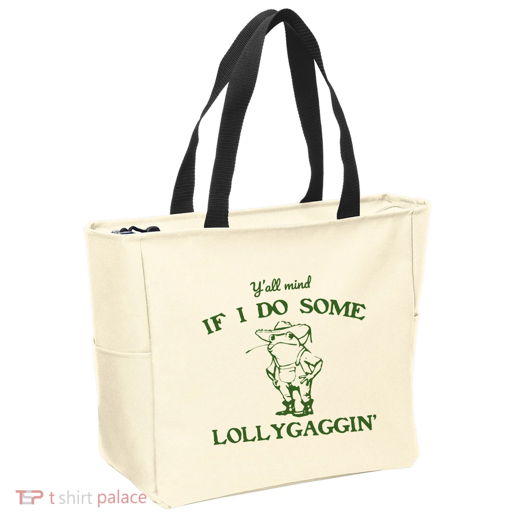 Funny Cowboy Frog Tote Bag