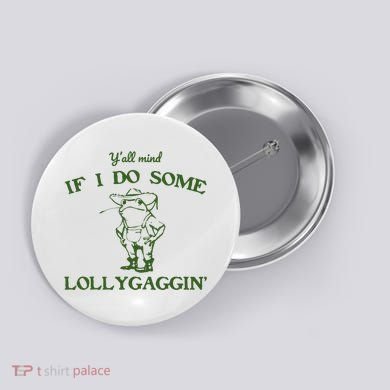 Funny Cowboy Frog Button