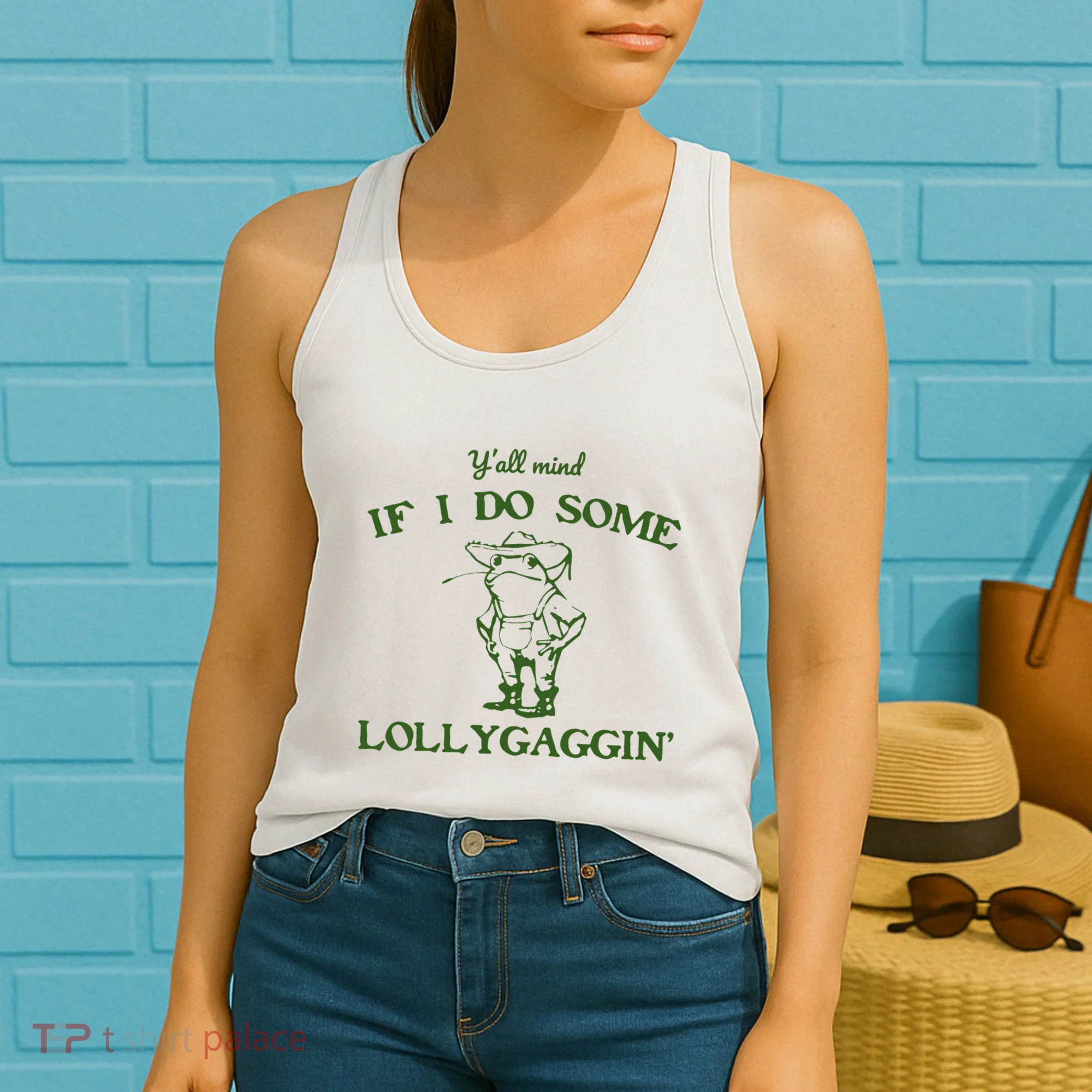 Funny Cowboy Frog Women's Tank Top