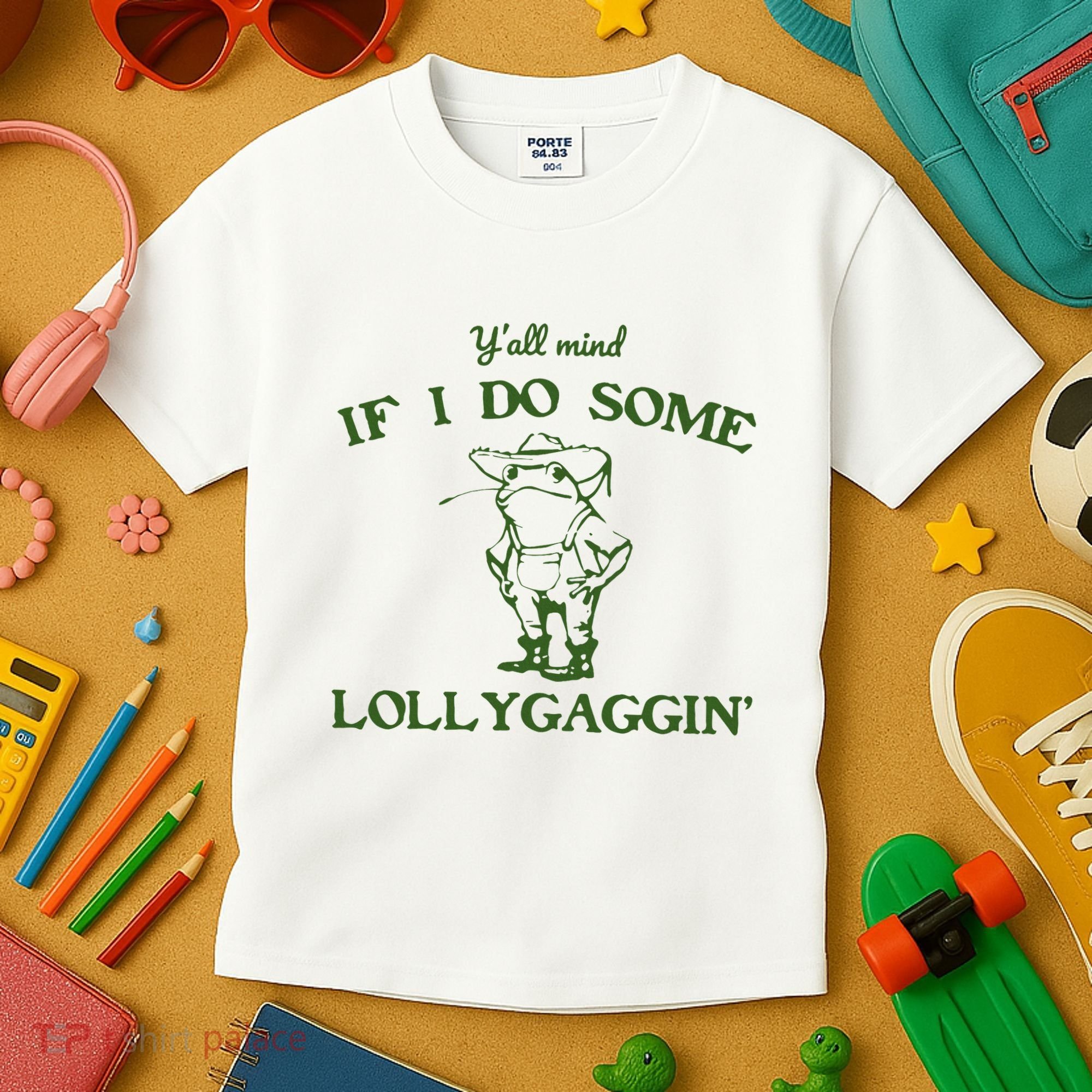 Funny Cowboy Frog Kids T-Shirt