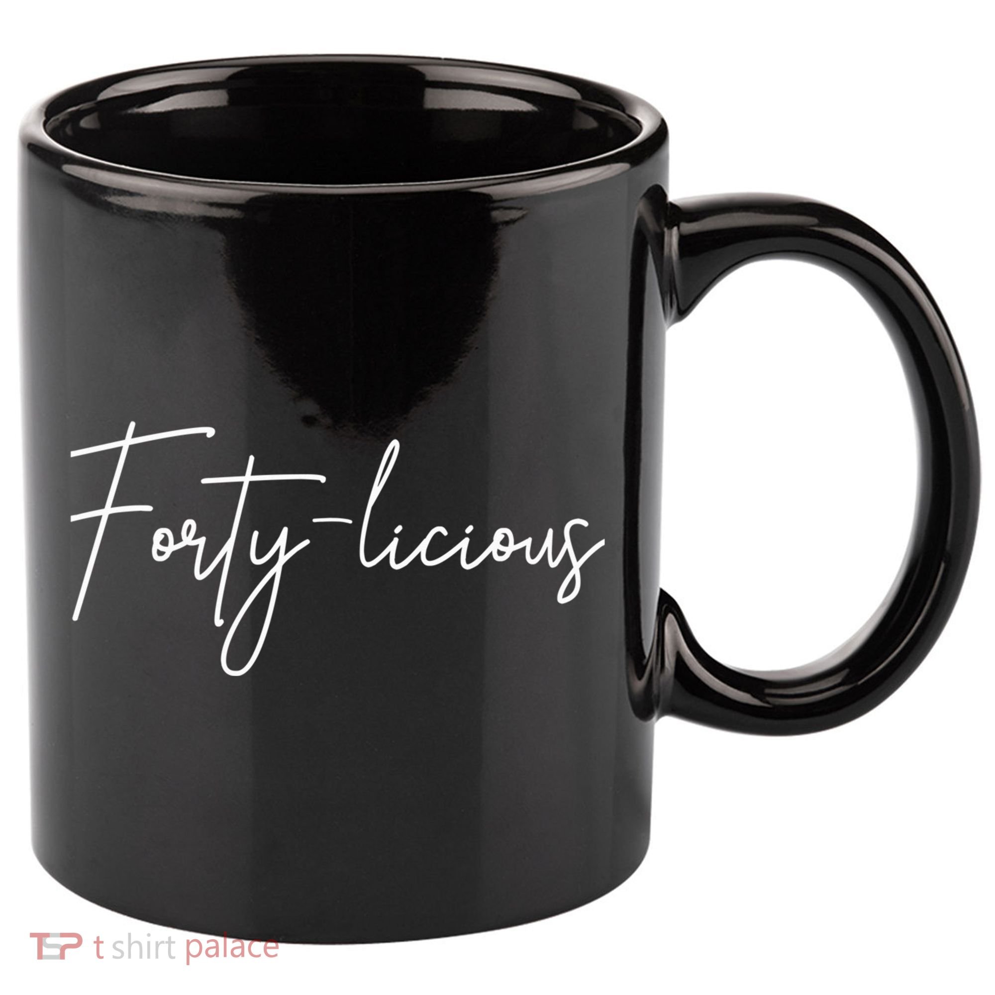 Forty-licious Cute Fortieth 40th Birthday Party Theme 11oz C Handle Ceramic Mug