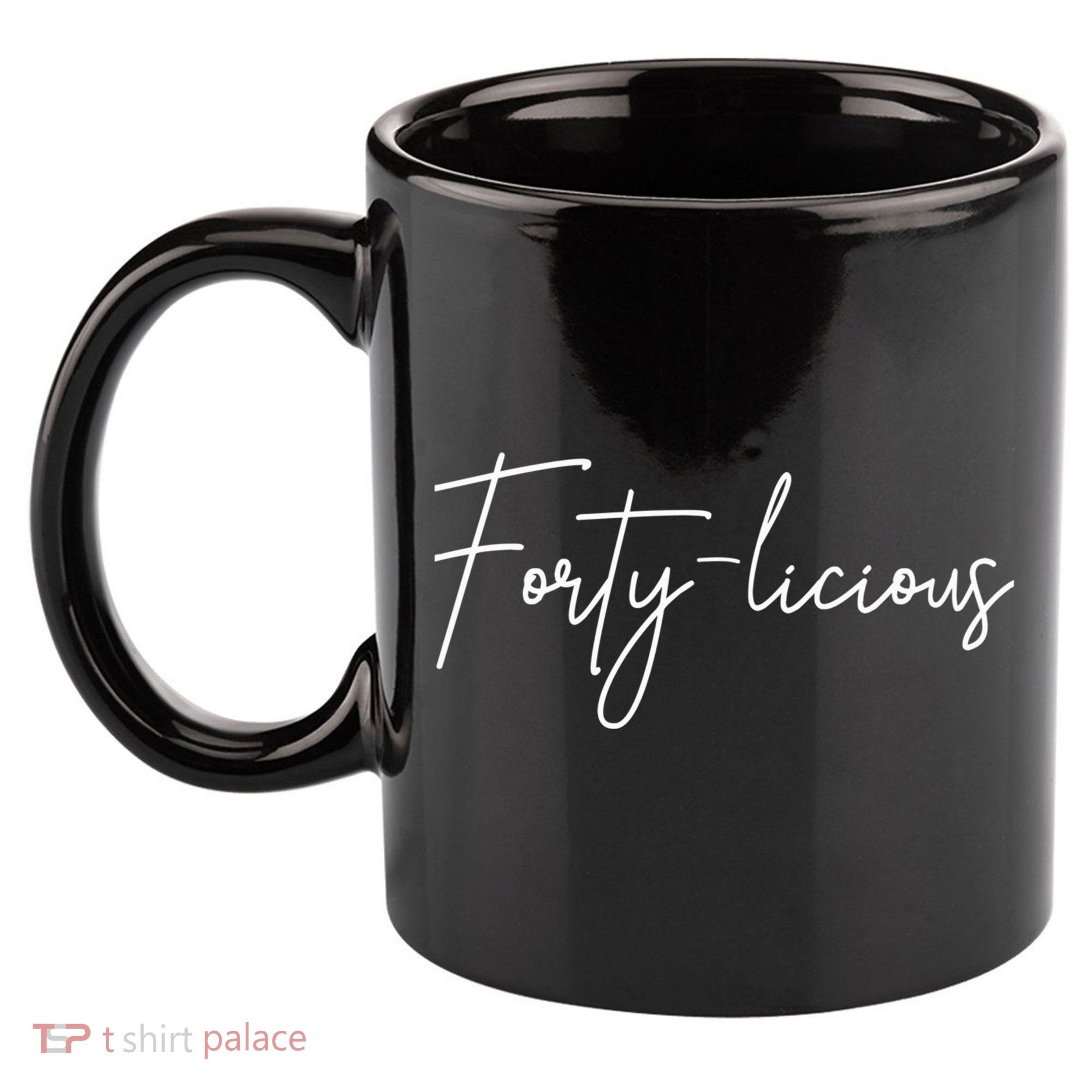 Forty-licious Cute Fortieth 40th Birthday Party Theme 11oz C Handle Ceramic Mug