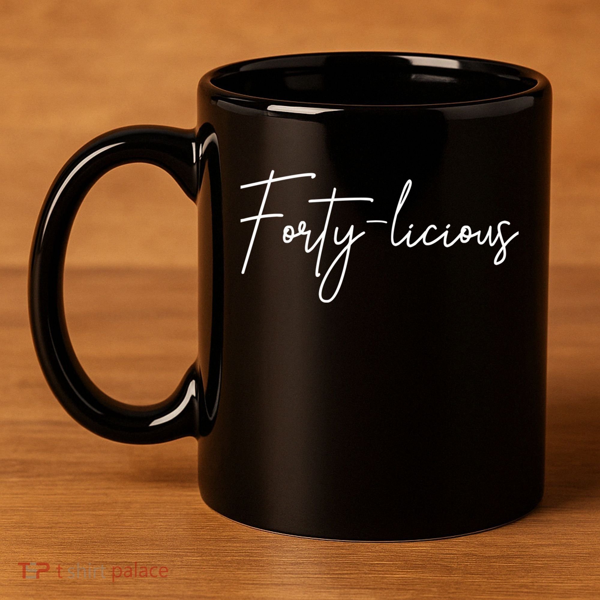 Forty-licious Cute Fortieth 40th Birthday Party Theme 11oz C Handle Ceramic Mug