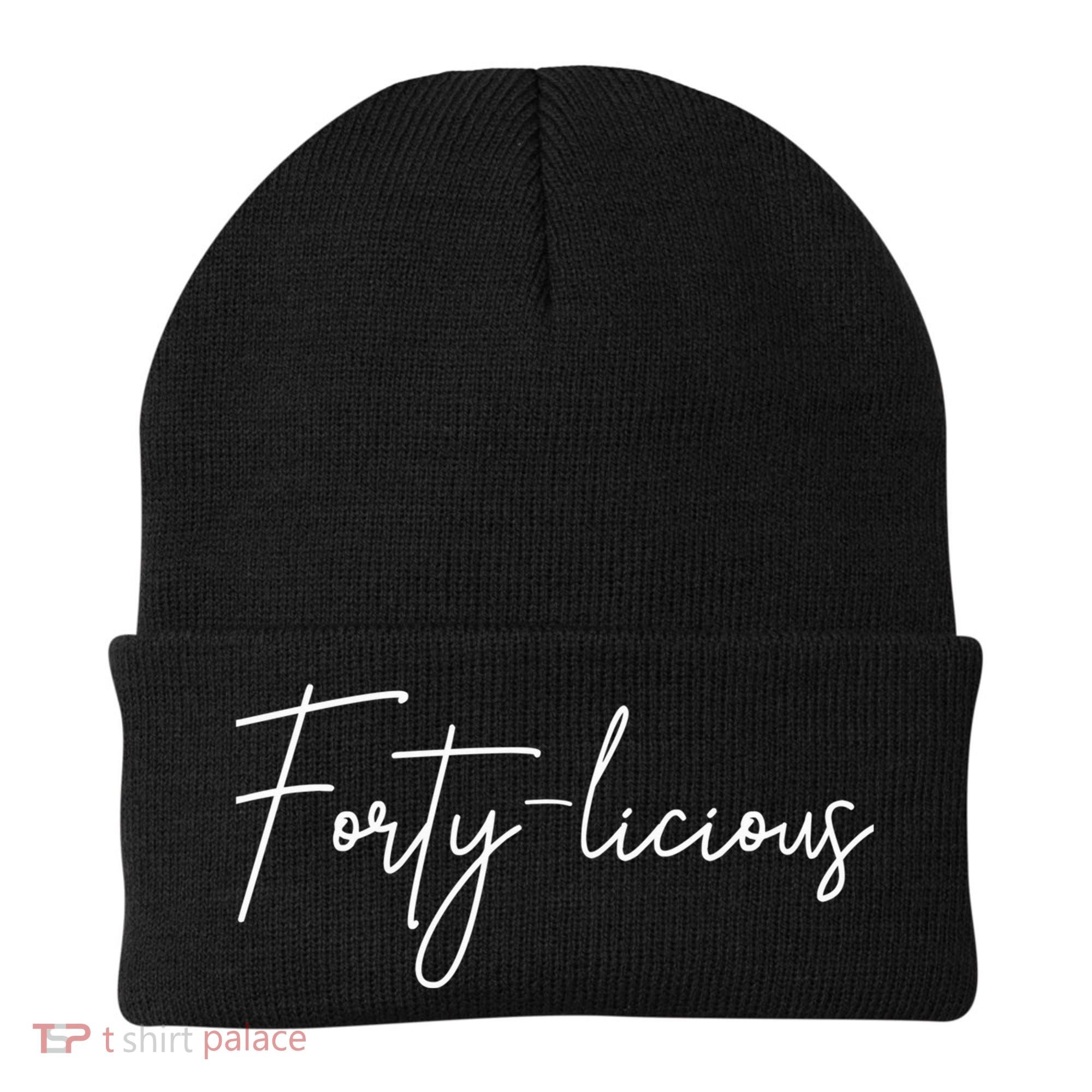 Forty-licious Cute Fortieth 40th Birthday Party Theme Beanie
