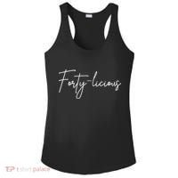 Forty-licious Cute Fortieth 40th Birthday Party Theme Ladies PosiCharge Competitor Racerback Tank thumb 0