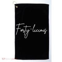 Forty-licious Cute Fortieth 40th Birthday Party Theme Golf Towel thumb 0