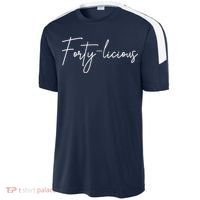 Forty-licious Cute Fortieth 40th Birthday Party Theme Sport-Tek Competitor United Soccer Jersey thumb 2