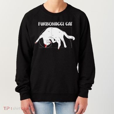 Furbonacci Cat Funny Cat Math Puns Women's Sweatshirt