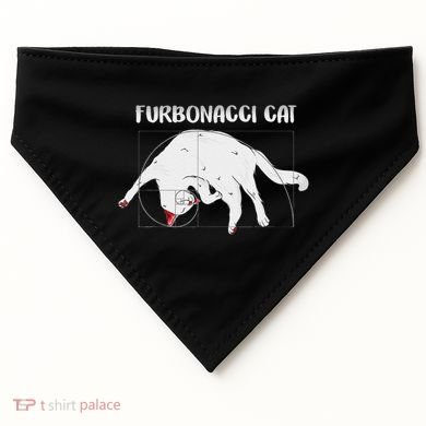 Furbonacci Cat Funny Cat Math Puns USA-Made Doggie Bandana