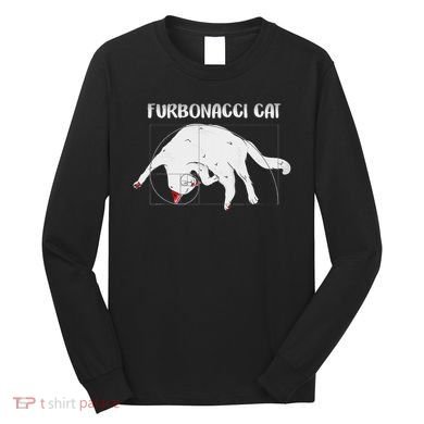 Furbonacci Cat Funny Cat Math Puns Long Sleeve Shirt