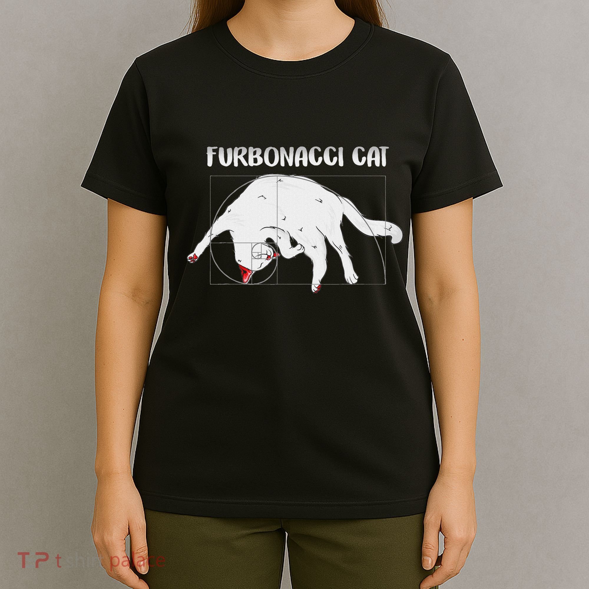 Furbonacci Cat Funny Cat Math Puns T-Shirt
