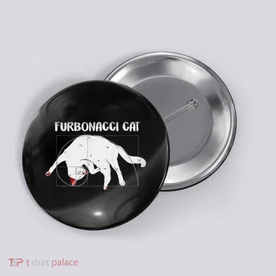 Furbonacci Cat Funny Cat Math Puns Button