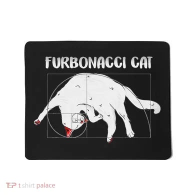 Furbonacci Cat Funny Cat Math Puns Mousepad