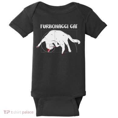 Furbonacci Cat Funny Cat Math Puns Baby Bodysuit