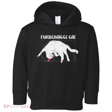 Furbonacci Cat Funny Cat Math Puns Toddler Hoodie
